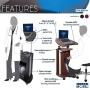 Techni Mobili Sit-to-Stand Mobile Medical Laptop Computer Cart, Chocolate