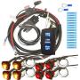 MCSADVENTURES Basic Universal UTV Rocker Switch Turn Signal Kit (Vertical: backlit, Blue)