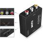 RCA to HDMI, GANA 1080P Mini RCA Composite CVBS AV to HDMI Video Audio Converter Adapter Supporting PAL/NTSC with USB Charge Cable for PC Laptop Xbox PS4 PS3 TV STB VHS VCR Camera DVD