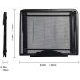 Laptop Riser Stand Support Adjustable Laptop Stand for Pad Tablet Notebook, 9.5 x 7.5 x 0.5 Inches, Black