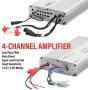 BOSS Audio Systems MR1000 4 Channel Weather Resistant Amplifier - 1000 Watts, Full Range, Class AB, 4 Ohm Stable, RCA Inputs, Bridgeable