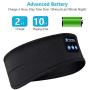 Sleep Headphones Bluetooth Headband,Upgrage Soft Sleeping Wireless Music Sport Headbands, Long Time Play Sleeping Headsets with Built in Speakers Perfect for Workout, Running, Yoga (Black)