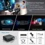 Full HD Movie Projector 1920x1080,Video LCD 7200 Lumen LED Gaming Projector with 40% Zoom HDMI USB AV Audio for Indoor Outdoor Theater Cinema Android Smart Phone PS5 Blu-ray DVD Player Wii Laptop