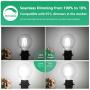 Dimmable G25 LED Vanity Edison Bulbs 100W Equivalent 1200 Lumens 5000K Daylight White 8W Vintage LED Globe Filament Bulbs with Clear Glass & E26 Base for Bathroom Makeup Mirror Pendant 4 Packs