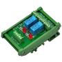 Electronics-Salon DIN Rail Mount 2 DPDT Signal Relay Interface Module, DC 24V Version.