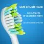 Lebond V2 Electric Toothbrush, 【UPDATE GRADE】15 Brushing Levels 6 Replacement Heads Sonic Toothbrush Power Rechargeable Kids Toothbrush with Automatic Timer, LCD Display for Adult, Travel, Blue