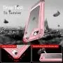 iPhone 6S Case, iPhone 6 Case with [ Screen Protector Tempered Glass x2Pack]SUPBEC Protective Phone Cover with Silicone PC+TPU Shockproof Rubber Heavy Duty Case for iPhone6 / iPhone6S-Clear Rose Gold