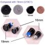 Ulincos Latching Push Button Switch U16F5 1NO1NC SPDT ON/OFF Black Shell with Blue Power Symbol LED Suitable for 16mm 5/8'' Mounting Hole (Blue)