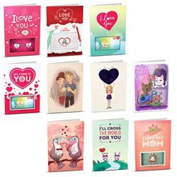 Love Cards - Augmented Reality Greeting Card Bundle - Unique Designs - Love Cards I Love You Cards Sympathy Cards Romantic True Love 10-Count