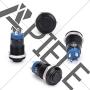 APIELE (Pcs of 2) 12mm Latching Push Button Switch High Round Head Aluminium Alloy 1NO 1 Normally Open with Ring Led (Green)