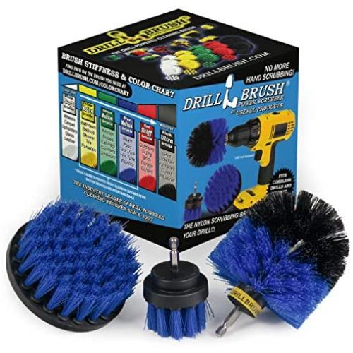 Drill Brush Boat Accessories – Kayak Cleaning Kit – Boat Drill Brush Set - Marine Scrub Brush Attachment for Drill - Rotary Cleaning Brushes for Boats by Drill Brush Power Scrubber by Useful Products
