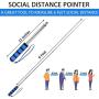 Limmoz 6 Feet Social Distance Pointer, Portable Telescopic Handheld Social Pointer Stick, Extendable 6 Feet Pole - Measure Social Distance (Blue)