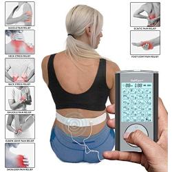 24 Modes Best tens EMS nmes Unit Machines Electric Electron Electronic Pulse Back Neck Legs Massagers Handheld for Back Neck Shoulder Knee Pain tmj Replacement Pads iSelfCare HM24AB