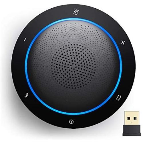 Kaysuda Bluetooth Conference Speakerphone Wireless Microphone and Speaker for Mobile Phone and Computer, USB Office Speakerphone for Skype, Zoom
