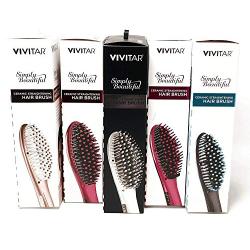 Vivitar Ceramic Straightening Hair Brush, White