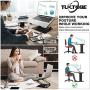 Laptop Stand for Desk - Adjustable Height Laptop Holder, Aluminum Laptop Riser with Heat-Vent, Computer Stand Compatible with All HP, Dell, MacBook Laptop (Black)