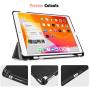 Fintie Case for iPad Air (3rd Gen) 10.5'' 2019 / iPad Pro 10.5'' 2017 - [SlimShell] Ultra Lightweight Standing Protective Cover with Built-in Pencil Holder, Auto Wake/Sleep (Black)