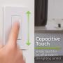 GE Enbrighten Z-Wave Plus Smart Touch Panel Dimmer Switch, Smooth Seamless Dimming, In-Wall, Includes White and Lt. Almond Paddle, Zwave Hub Required, Works with SmartThings, Wink, Alexa, 14289