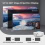 WiFi Projector, 3Stone A3 5000Lux Portable Bluetooth Mini Projector for Outdoor Movies, Native 720P Home Theater Projector with 1080P Supported, 200” Display, Compatible with TV Stick, PS4, USB, HDMI