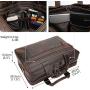TIDING Leather Briefcase for Men 17'' Computer Bag Business Travel Messenger Bag