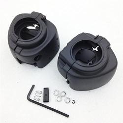 HTTMT MT265-001-BK Black Switch Housing Cover Compatible with 1996-2012 Harley Sportster 1996-2012 Harley Dyna 1996-2010 Harley Softail 2002-2012 Harley V-Rod