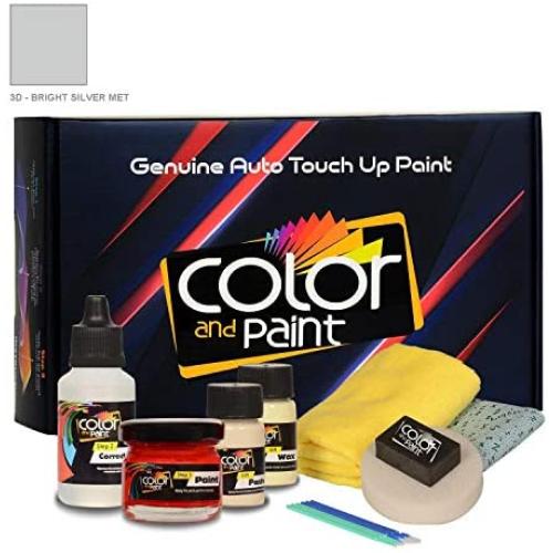 Color and Paint Compatible with/KIA Soul Ev/Bright Silver MET - 3D / Touch UP Paint System for Paint Chips and Scratches/Basic Care