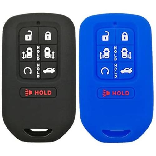 2Pcs Coolbestda 7buttons Key fob Cover Remote Control Keyless Jacket Holder Bag Case for 2020 2019 2018 Honda Odyssey elite ex