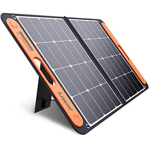 Jackery SolarSaga 60W Solar Panel for Explorer 160/240/500 as Portable Solar Generator, Portable Foldable Solar Charger for Summer Camping Van RV(Cant Charge Explorer 440/ PowerPro)