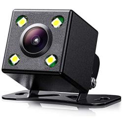 Rear View Camera, 12V Backup Camera 4 LED Night Vision Waterproof 150° View Angle, HD Reversing Camera with Parking Guidelines Mirror Image, Universal for 12V Car/Minitruck/RV/SUV/Minivan/Camper