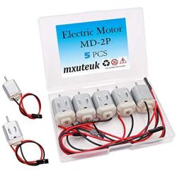 mxuteuk 5Pcs 1V-6V DC 130 Type Motor Mini Electric Motor Micro Toy Motor With 2Pin Female Wire for Arduino,DIY Toys,Science Projects MD-2P
