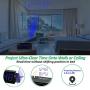 Projection Digital Alarm Clock for Bedroom, Large LED Alarm Clock Projection on Ceiling Wall, 180°Projector,Dimmer,USB Charger,Battery Backup Loud Dual Alarm Clock for Heavy Sleeper Kid Elderly