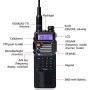 TIDRADIO UV-5R High Power Ham Radio Handheld Walkie Talkie with 3800mAh Battery and Driver Free Programming Cable (5 Pack)