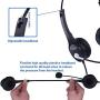 Callez 2.5mm Cordless Phone Headset Dual, Telephone Headsets with Noise Canceling Mic for DECT Phones Panasonic KX-TGE433B KX-TS880 AT&T ML17929 Vtech RCA Cisco Uniden Call Center Home Office(C402D3)