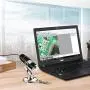 Bysameyee USB Digital Microscope 40X to 1000X, 8 LED Magnification Endoscope Camera with Carrying Case & Metal Stand, Compatible for Android Windows 7 8 10 Linux Mac