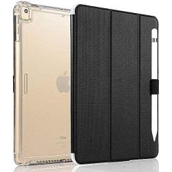 Valkit iPad 8th Generation Case, iPad 7th Generation Case, iPad 10.2 2020/2019 Case, Translucent Frosted Back Protective Smart Cover for 10.2'' iPad 8/7, Black