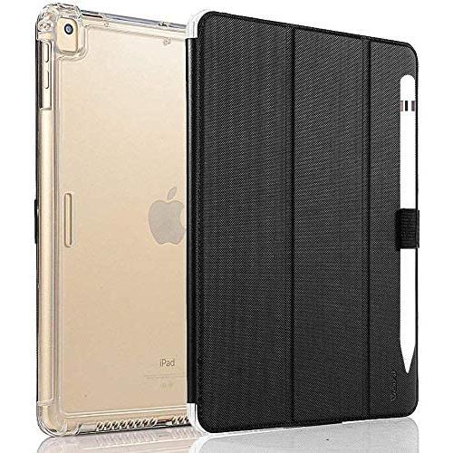 Valkit iPad 8th Generation Case, iPad 7th Generation Case, iPad 10.2 2020/2019 Case, Translucent Frosted Back Protective Smart Cover for 10.2'' iPad 8/7, Black