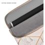 Comfyable Tablet Sleeve for iPad Pro 12.9 inch 2020 & Smart/Magic Keyboard with Pencil Holder - PU Leather Bag Waterproof Slim Protective Cover Case - Geometric Marble