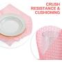 Fuxury Pink Anti-Static Bubble Cushioning Wrap Roll Air Bubble Roll 1 Roll 36 Feet,Perforated Every 12'',Included 10 Fragile Sticker Labels for Packaging Moving Shipping Boxes Supplies