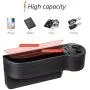 Beusoft Car Seat Gap Filler, Car Seat Organizer, Full Premium PU Leather Multifunctional Car Organizer with 2 Lighters, 2 USB Chargers Beusoft Car Seat Gap Filler, Car Seat Organizer, Full Premium PU Leather Multifunctional Car Organizer with 2 Lighters, 2 USB Chargers