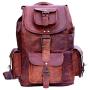 Rustic Vintage Leather Backpack Travel rucksack knapsack daypack Bag for men women Brown (16 x 8 x8 inches)