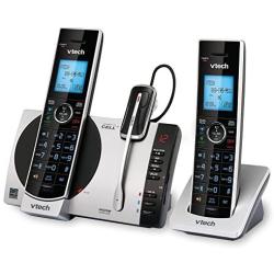 VTech Connect to Cell DS6771-3 DECT 6.0 Cordless Phone - Black, Silver, 6.9'' x 4'' x 6.6''