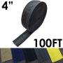 Electriduct 4'' SafCord Carpet Cord Cover Strip Secure and Hide Floor Cables and Wires - 100 Feet - Black | Works only on Commercial Carpet, Barber and Loop Style Rugs