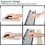 Keyboard Wrist Rest and Ergonomic Mouse Pad Set, Washable Keyboard Mouse Wrist Support Pad Bean Bag for Carpal Tunnel, Office Workers, Massage Ergobeads & Cotton Fabric, White
