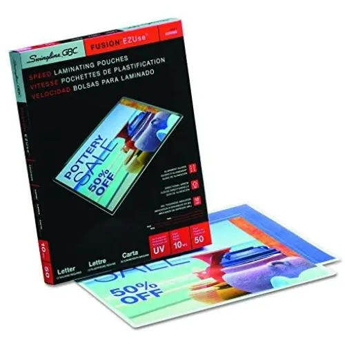 Swingline GBC 3200599 EZUse Thermal Laminating Pouches, 10 mil, 11 1/2 x 9 (Box of 50) Swingline GBC 3200599 EZUse Thermal Laminating Pouches, 10 mil, 11 1/2 x 9 (Box of 50)