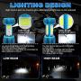 HONLEEX Mini P15D LED Motorcycle Headlight Bulb,1600LM 8Watts AC9-80V Hi/Lo Beam H6M P15D-25-1 LED Bulb for Motorbike ATVS Car Headlamp.Pack of 1. (Blue)