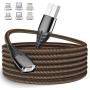 Magnetic Charging Cable 2Pack 6ft and 6Pack Magnet Adapter for Android Mirco USB Type-C Smartphone and iPhone Ipad
