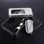 Key Fob Cover with Glitter Liquid Quicksand,Flowing Bling Sparkle Key Fob Case Fit 4/5/6 Buttons Keyless Entry of Honda 2015-Up Civic Accord Fit Pilot CR-V Odyssey - Silver