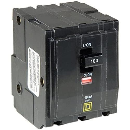 Square D by Schneider Electric SQDQO3100 SQD QO3100 CB 3P 240V 100A, Black