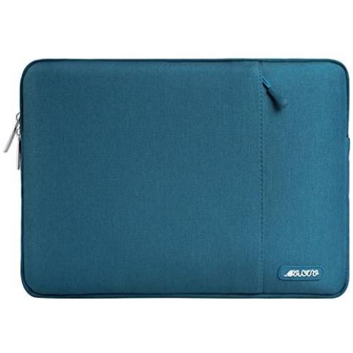 MOSISO Laptop Sleeve Bag Only Compatible with MacBook 12 inch with Retina Display A1534 2017/2016/2015 Release, Polyester Vertical Case with Pocket, Deep Teal