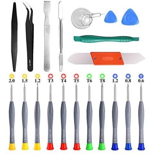 21pcs Precision Screwdriver Set Magnetic,GANGZHIBAO Repair Tools Kit for Fix Phone/iphone,Computer/PC,Tablet/Pad,Watch,PS4 - Replace Screen Battery Camera Small Electronics Open Pry Tool Kits Sets DIY